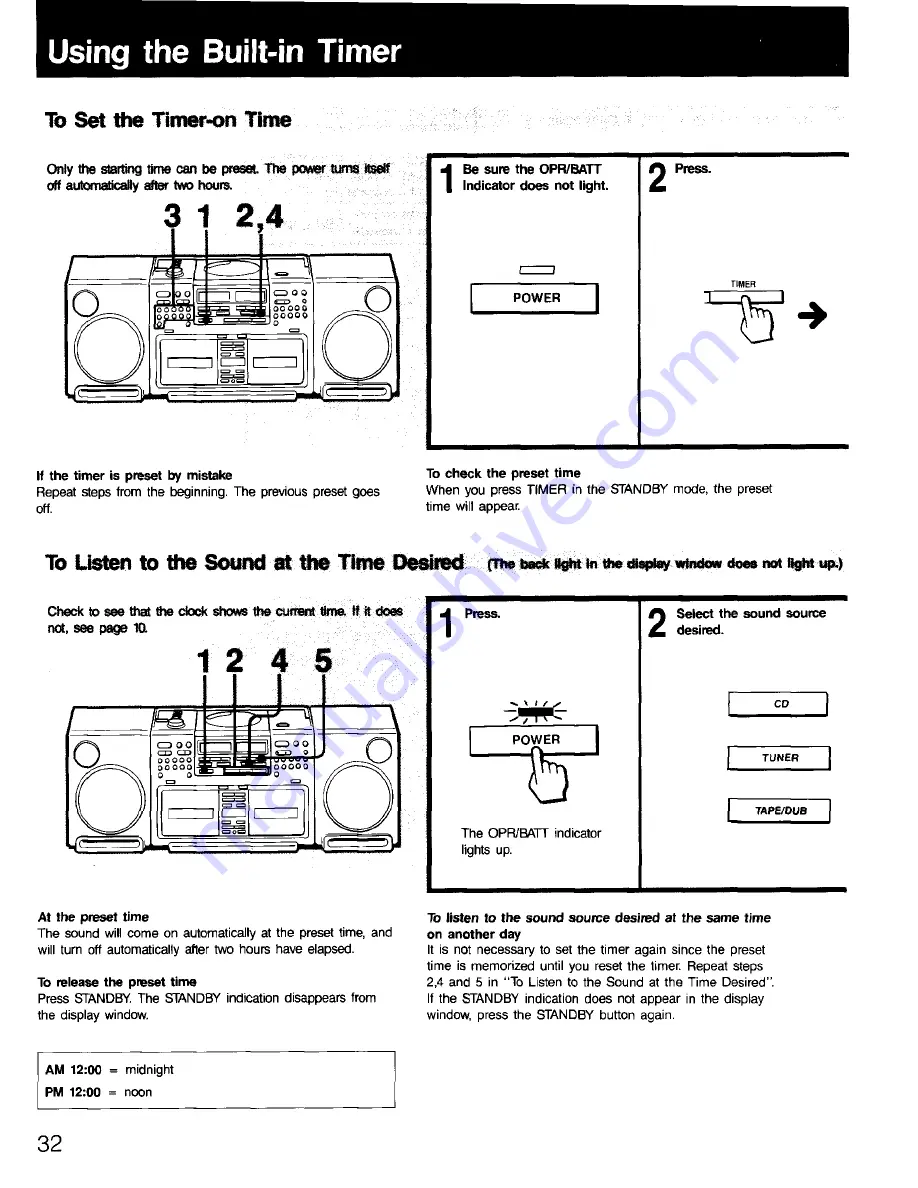 Sony CFD-770 Operating Instructions Manual Download Page 32