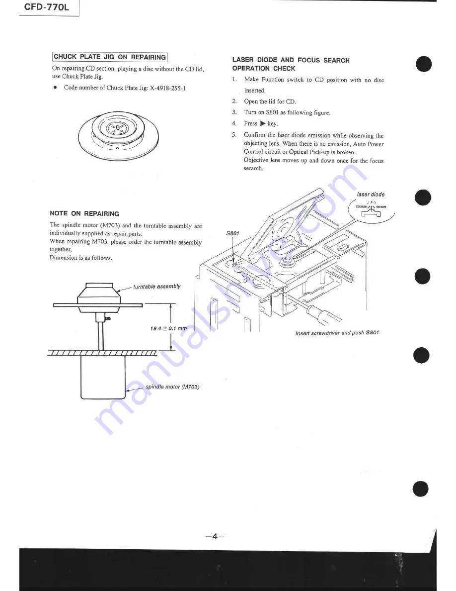 Sony CFD-770L Service Manual Download Page 5