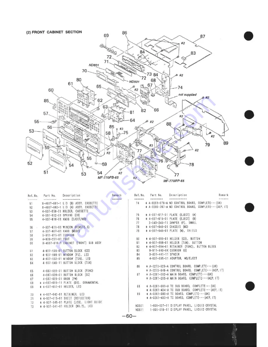 Sony CFD-770L Service Manual Download Page 62