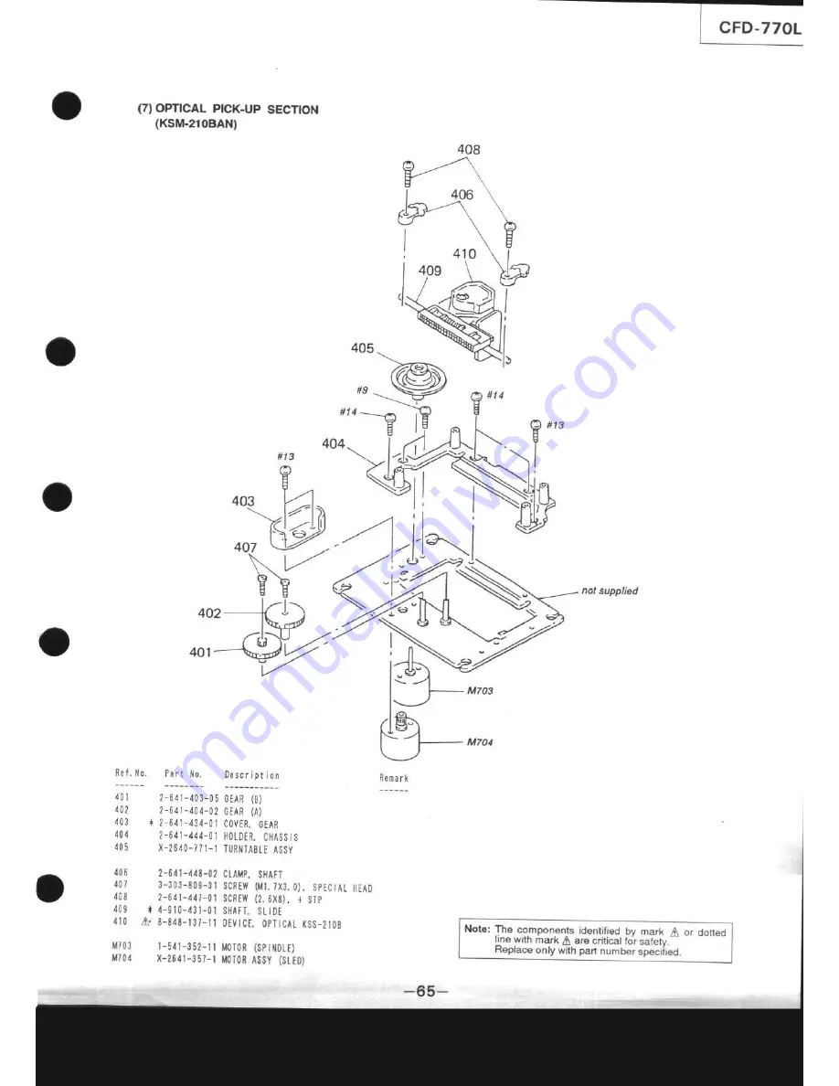 Sony CFD-770L Service Manual Download Page 69