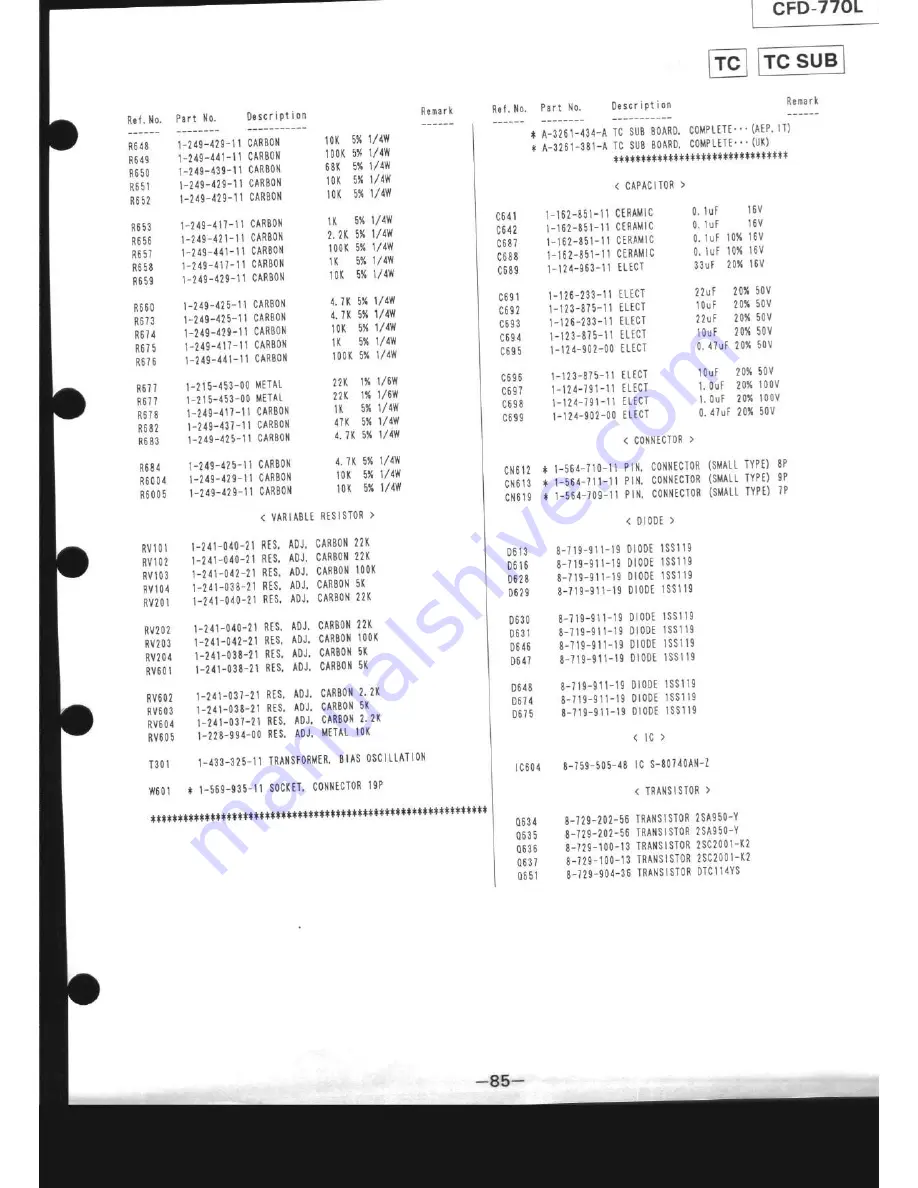 Sony CFD-770L Service Manual Download Page 89