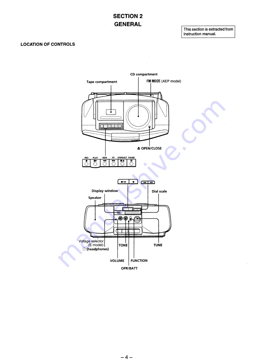 Sony CFD-910 Скачать руководство пользователя страница 4