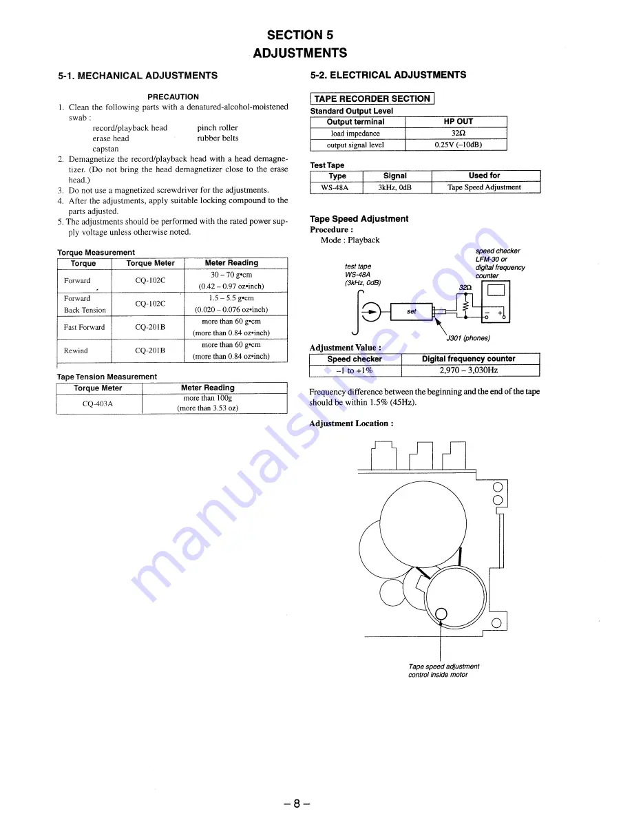 Sony CFD-910 Скачать руководство пользователя страница 8