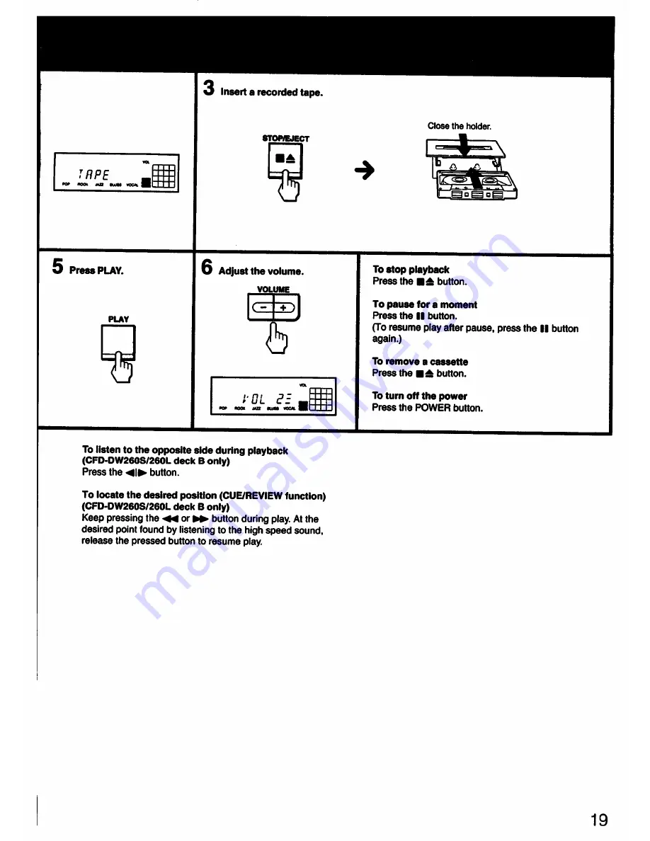 Sony CFD-DW250L Скачать руководство пользователя страница 19