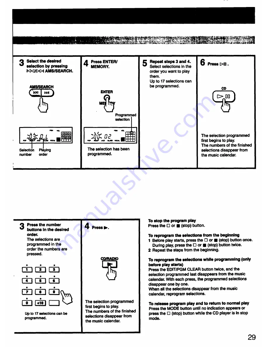 Sony CFD-DW250L Operating Instructions Manual Download Page 29