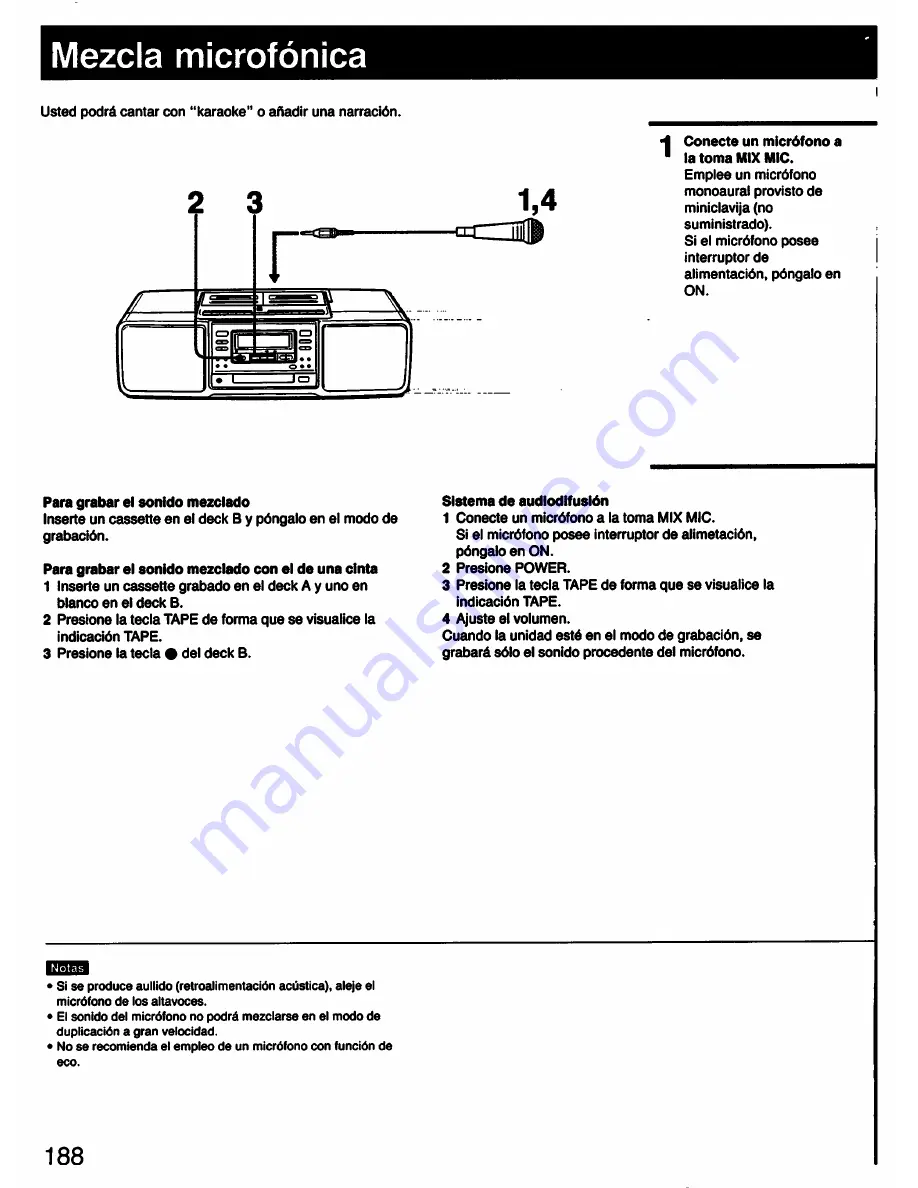 Sony CFD-DW250L Operating Instructions Manual Download Page 188