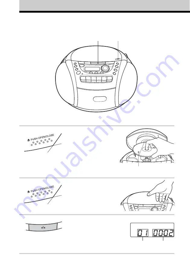 Sony CFD-E95 - Cd Radio Cassette-corder Operating Instructions Manual Download Page 36