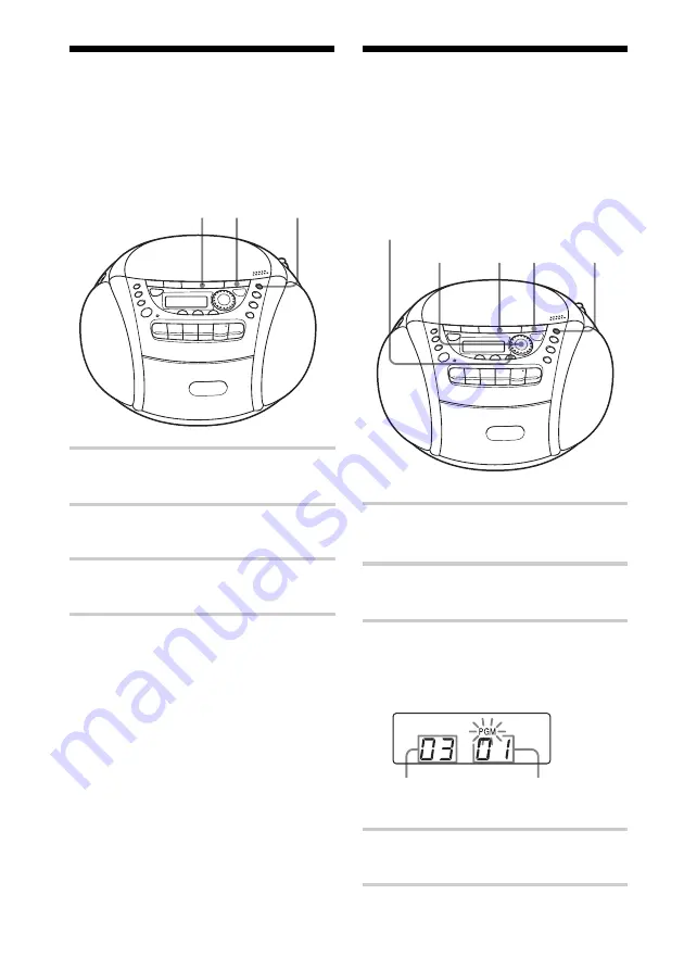 Sony CFD-E95 - Cd Radio Cassette-corder Operating Instructions Manual Download Page 46