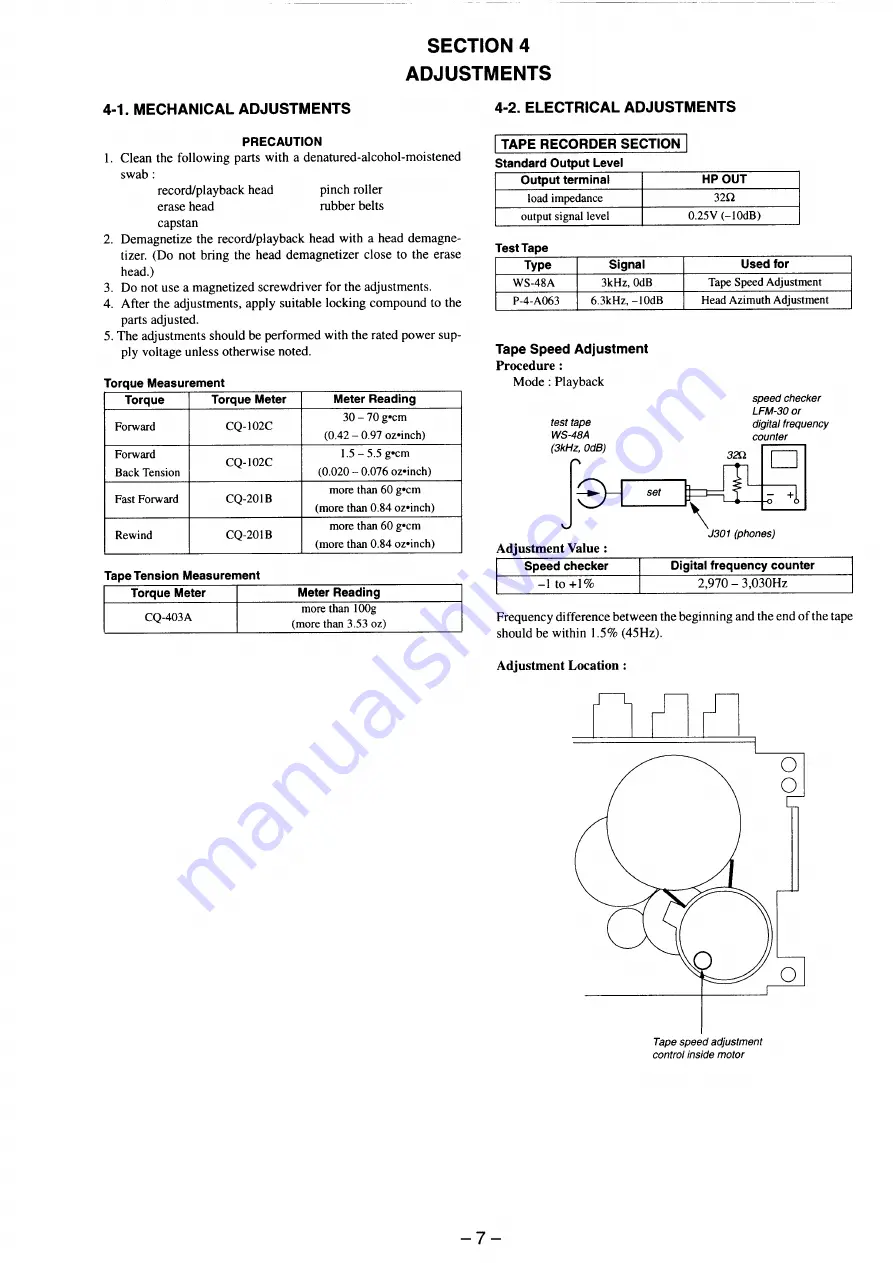 Sony CFD-S33L Service Manual Download Page 7