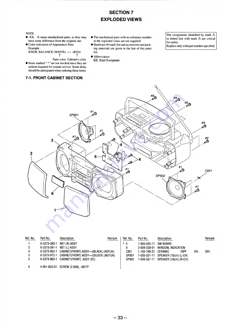 Sony CFD-S33L Service Manual Download Page 19