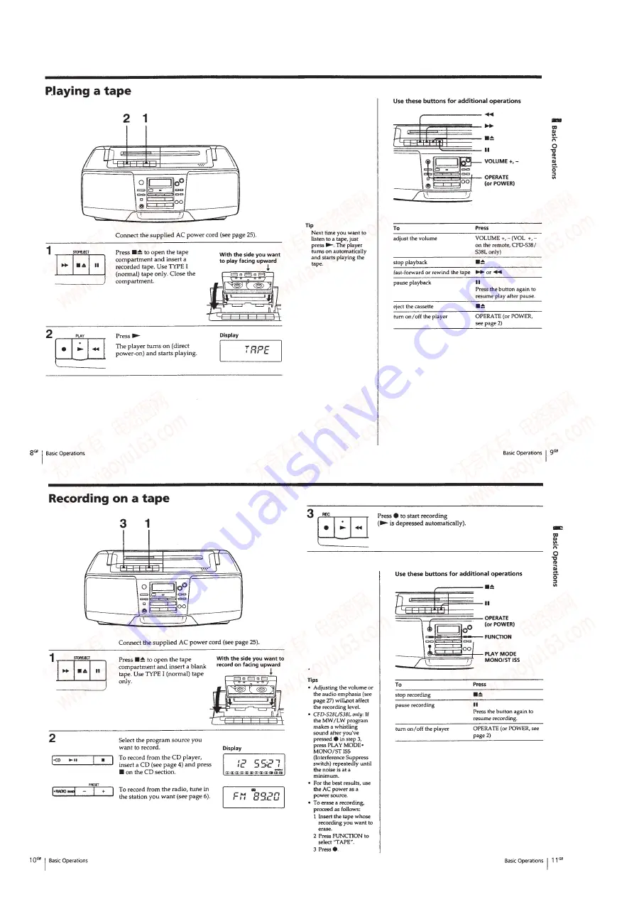 Sony CFD-S38L Service Manual Download Page 6