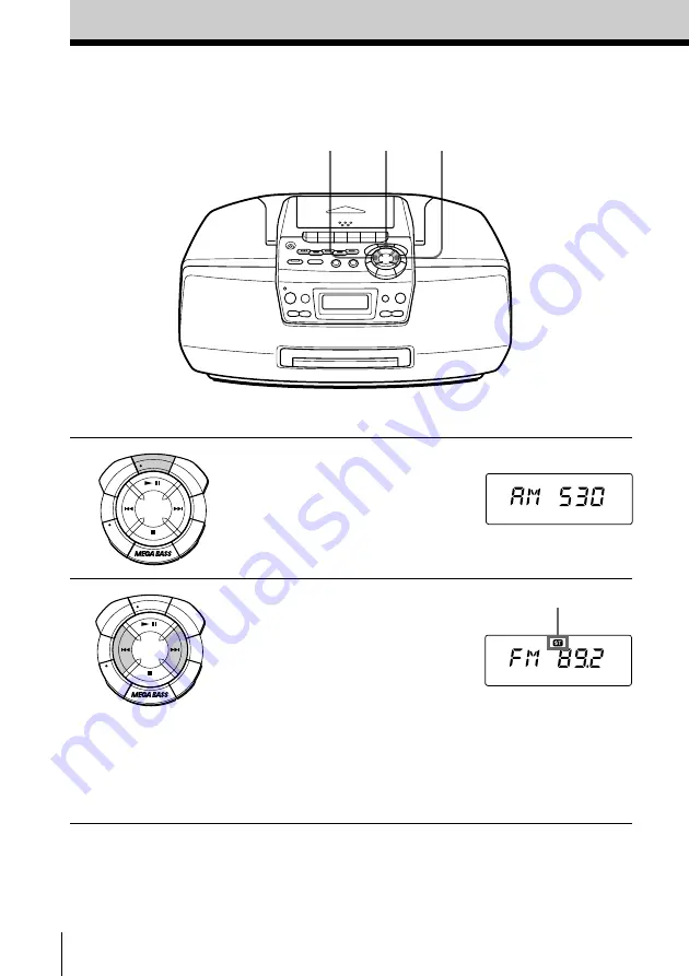 Sony CFD-S47 - Cd Radio Cassette-corder Operating Instructions Manual Download Page 6