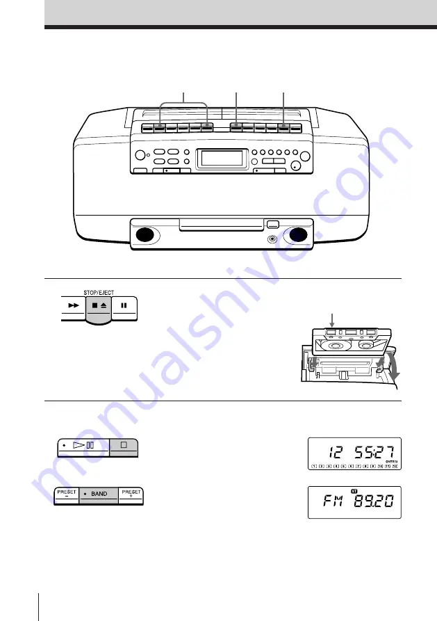 Sony CFD-W57 - Cd Radio Cassette-corder Operating Instructions Manual Download Page 11