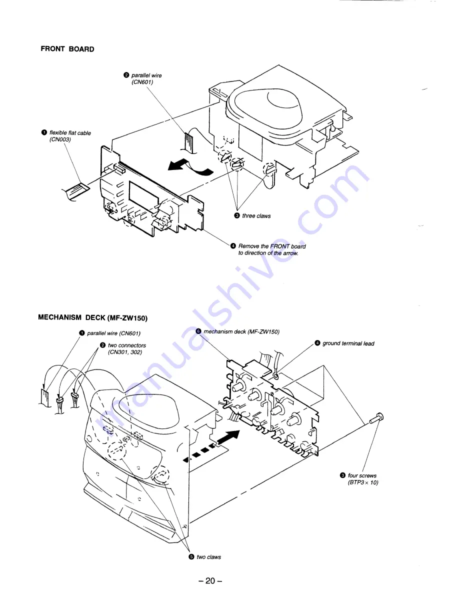 Sony CFD-ZW150 Service Manual Download Page 20