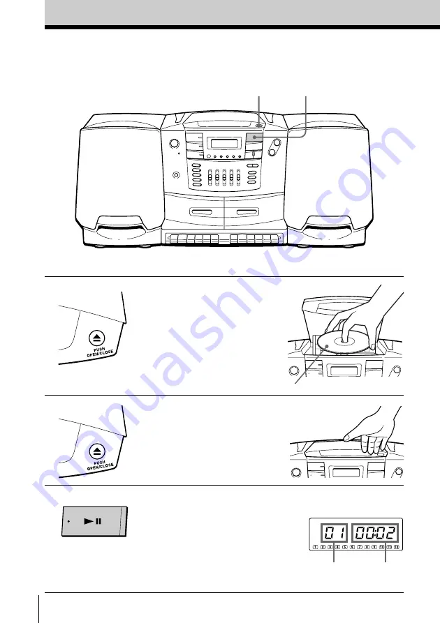 Sony CFD-ZW700 - Cd Radio Cassette-corder Operating Instructions Manual Download Page 4