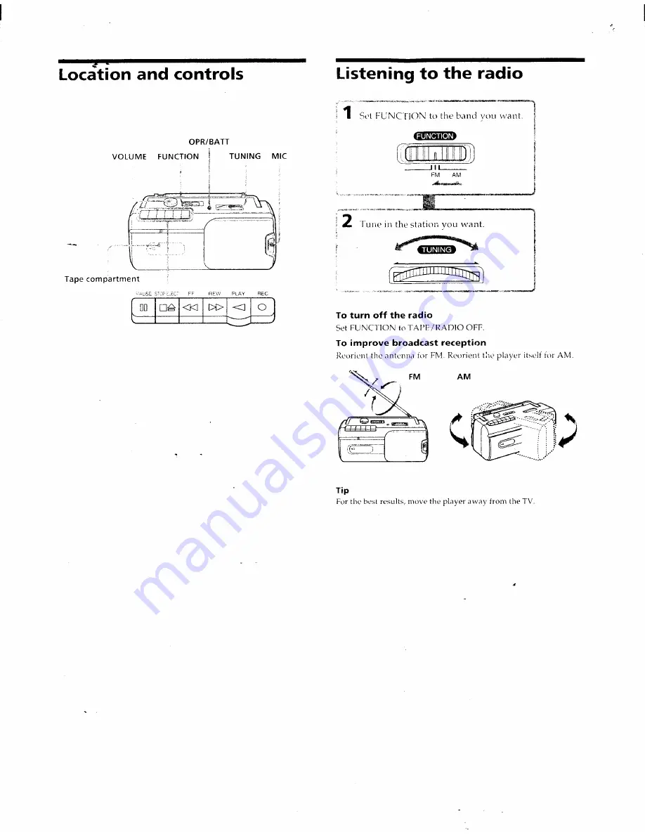 Sony CFM-10 Operating Instructions  (primary manual) Скачать руководство пользователя страница 2