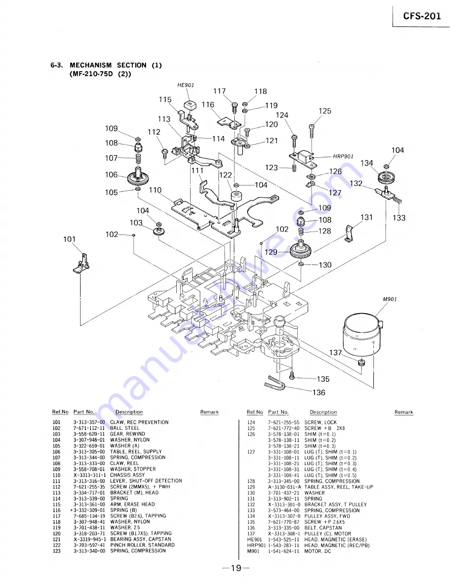 Sony CFS-201 Service Manual Download Page 15