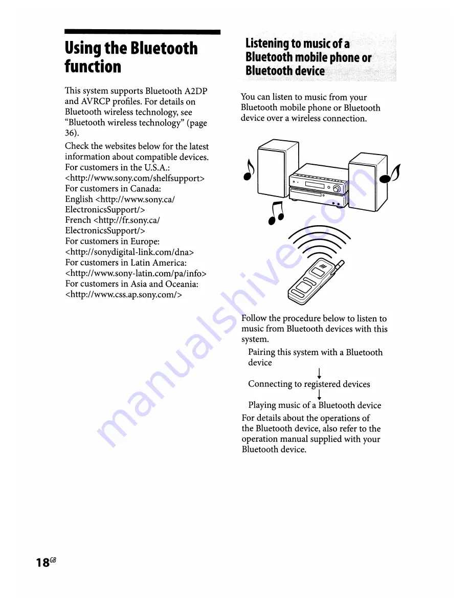 Sony CMT-HX7BT Operating Instructions Manual Download Page 18