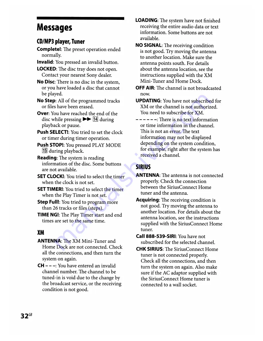 Sony CMT-HX7BT Operating Instructions Manual Download Page 32