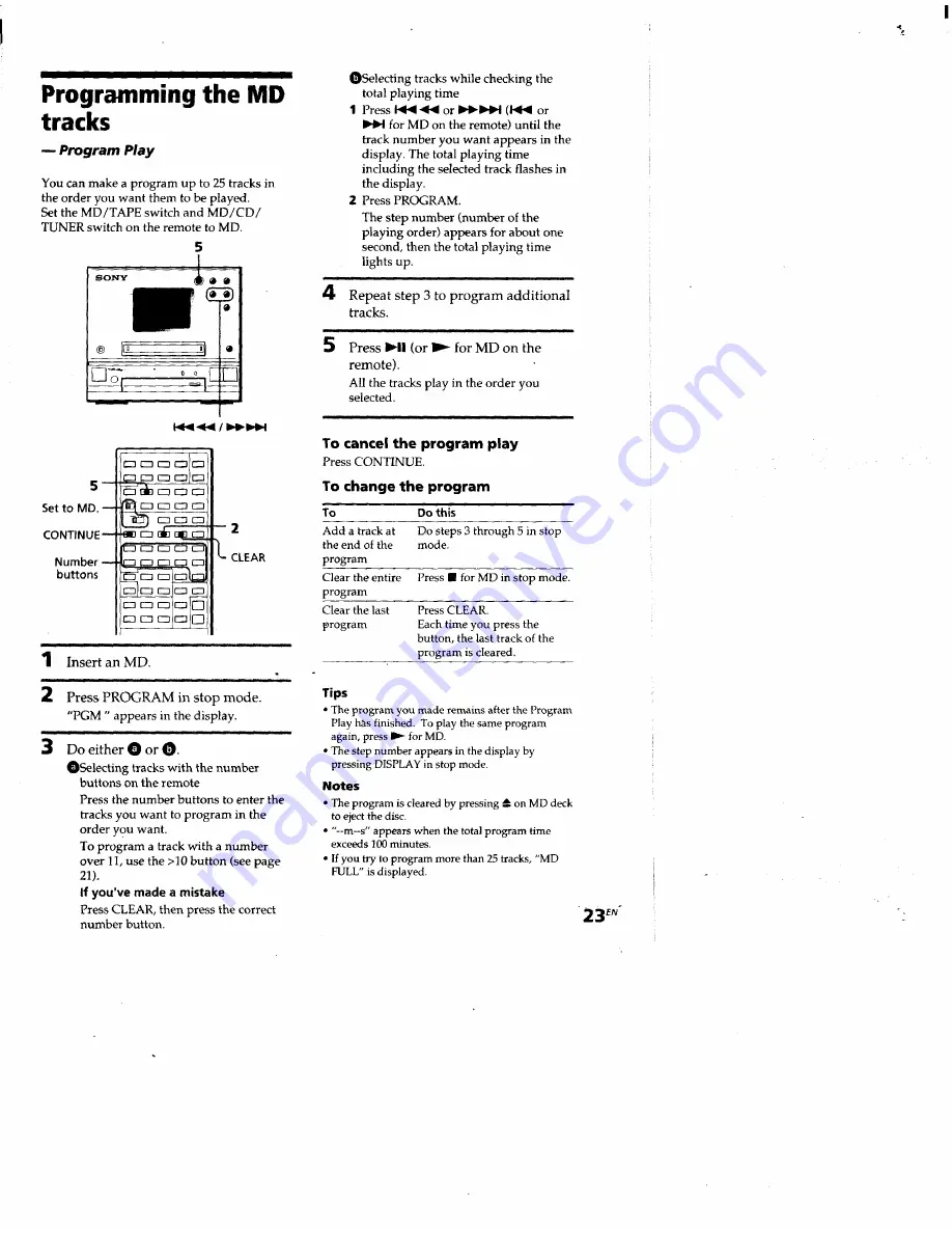 Sony CMT-M11C - Compact Component System Скачать руководство пользователя страница 23