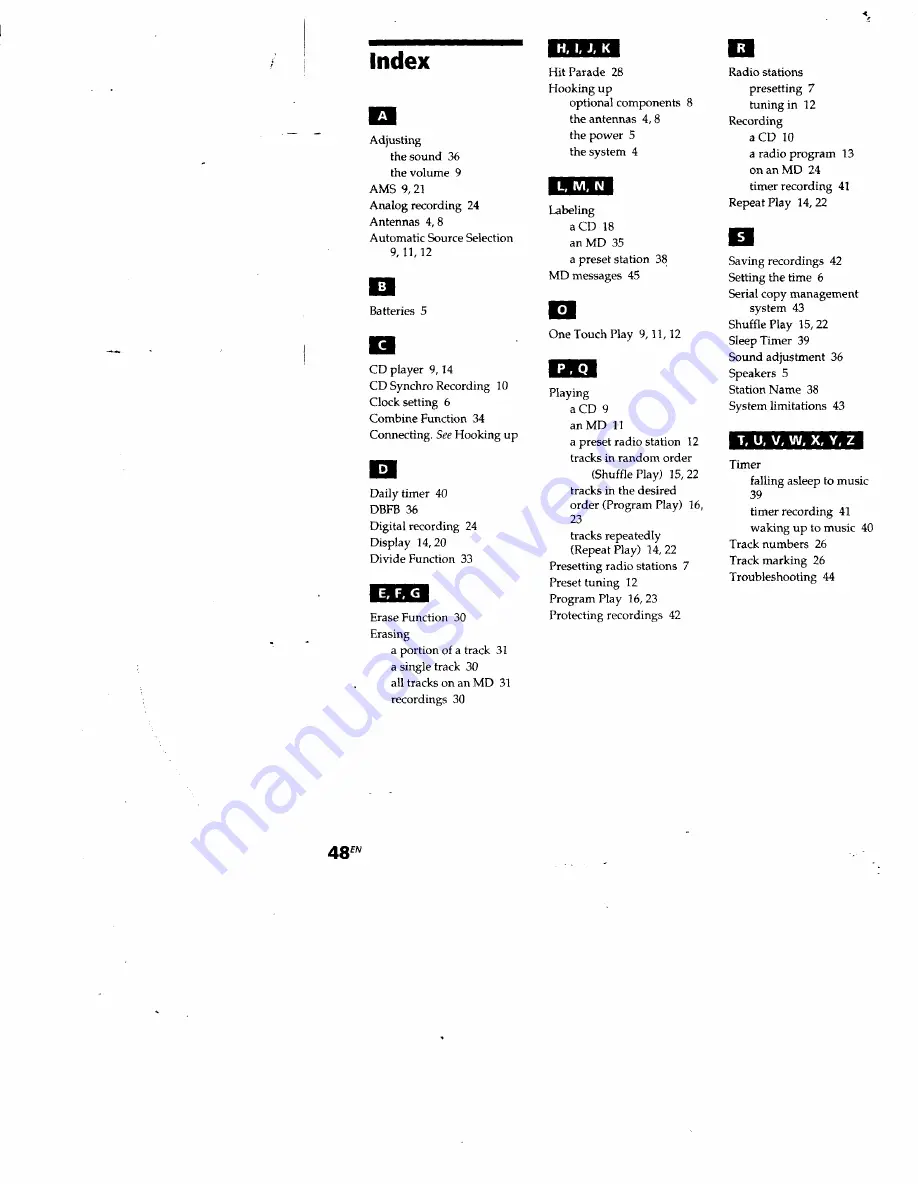 Sony CMT-M11C - Compact Component System Operating Instructions Manual Download Page 47