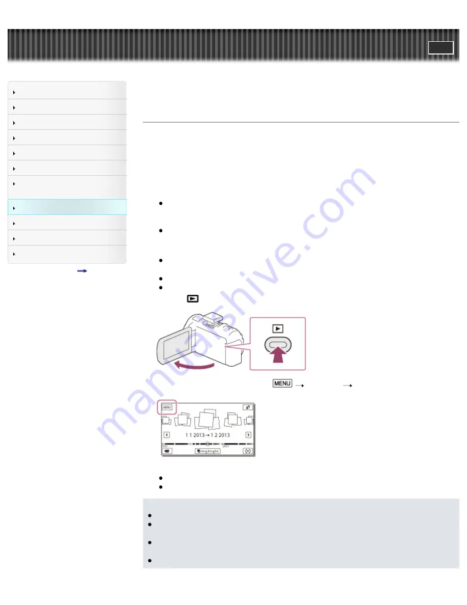 Sony CX400E User Manual Download Page 115