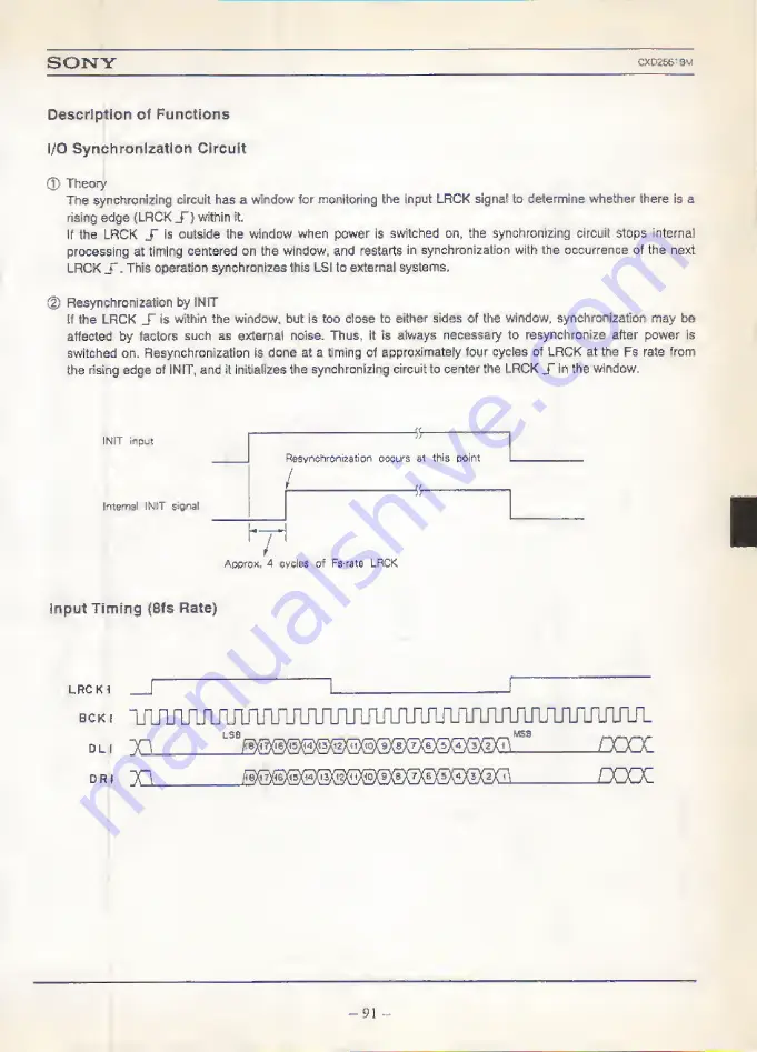 Sony CXD2701Q Data Book Download Page 95