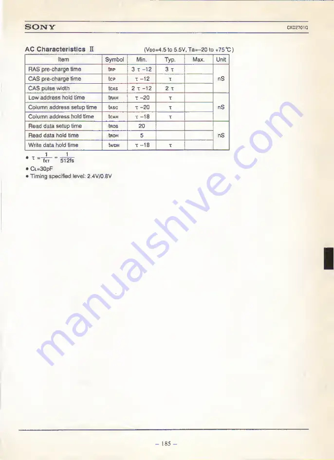 Sony CXD2701Q Data Book Download Page 189