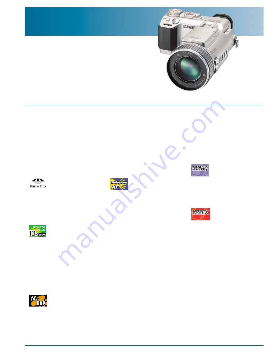 Sony Cyber-shot DSC-F707 Specifications Download Page 1