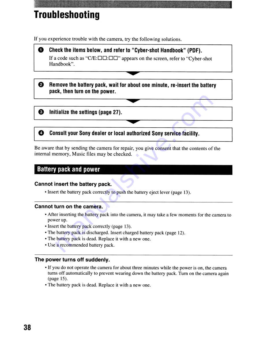 Sony Cyber-shot DSC-H50 Instruction Manual Download Page 38