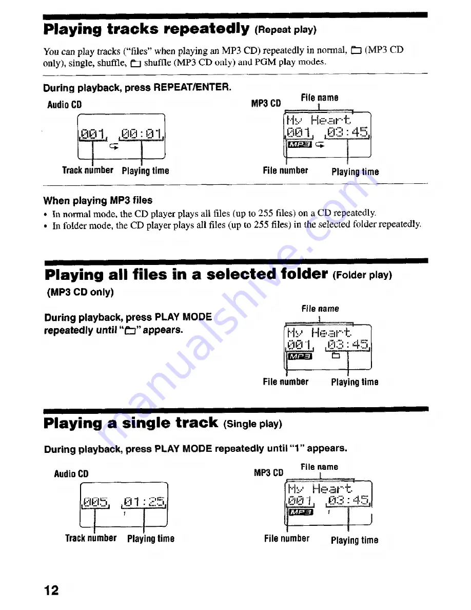 Sony D-CS901 - Portable Cd Player Operating Instructions Manual Download Page 12