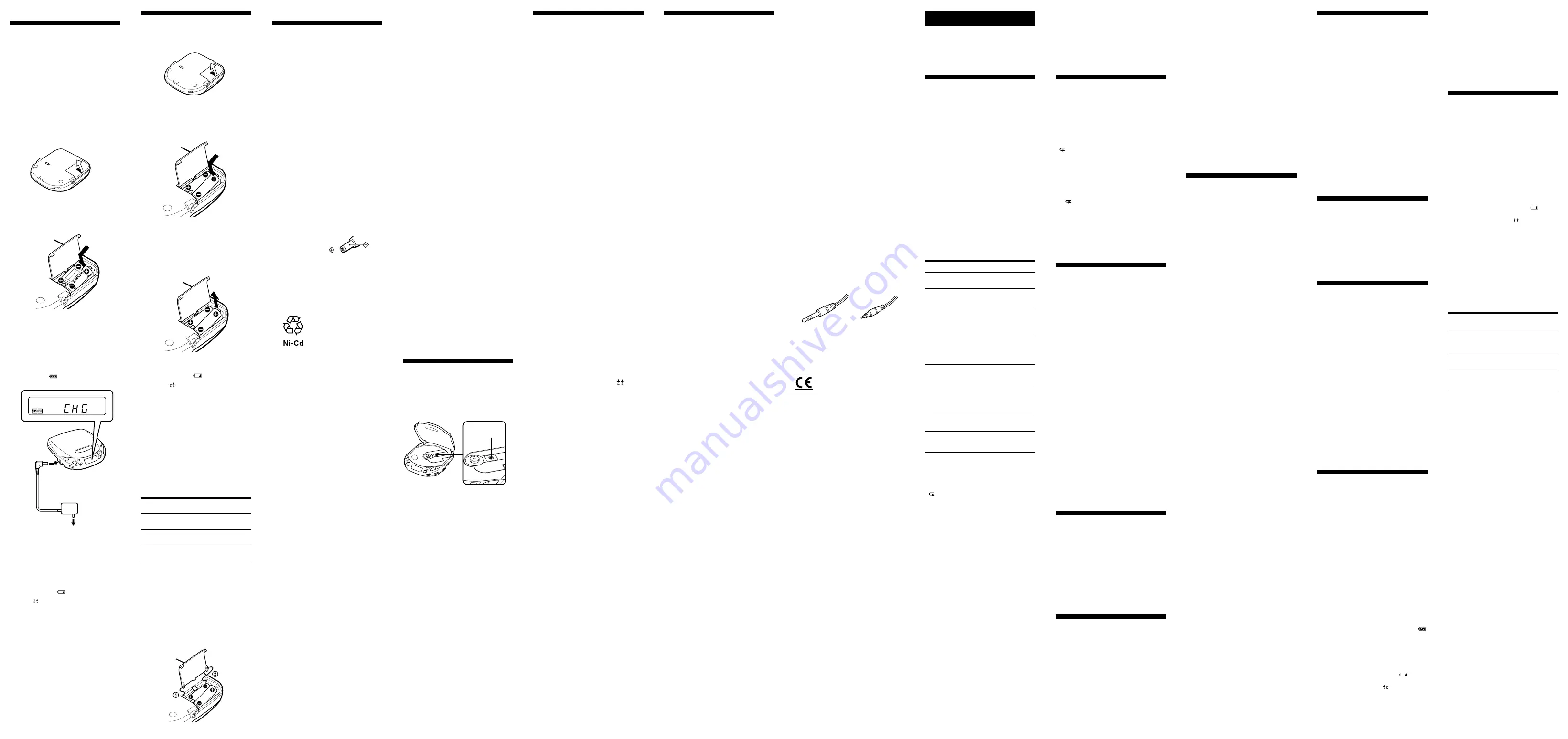 Sony D-E404 Operating Instructions Download Page 2