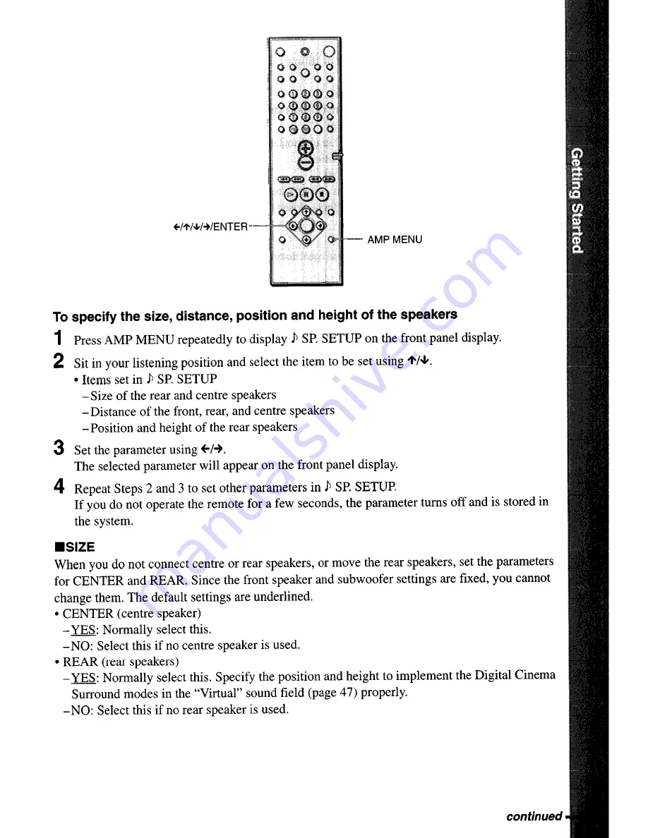 Sony DAV-S500 - Compact Av System Operating Instructions Manual Download Page 25