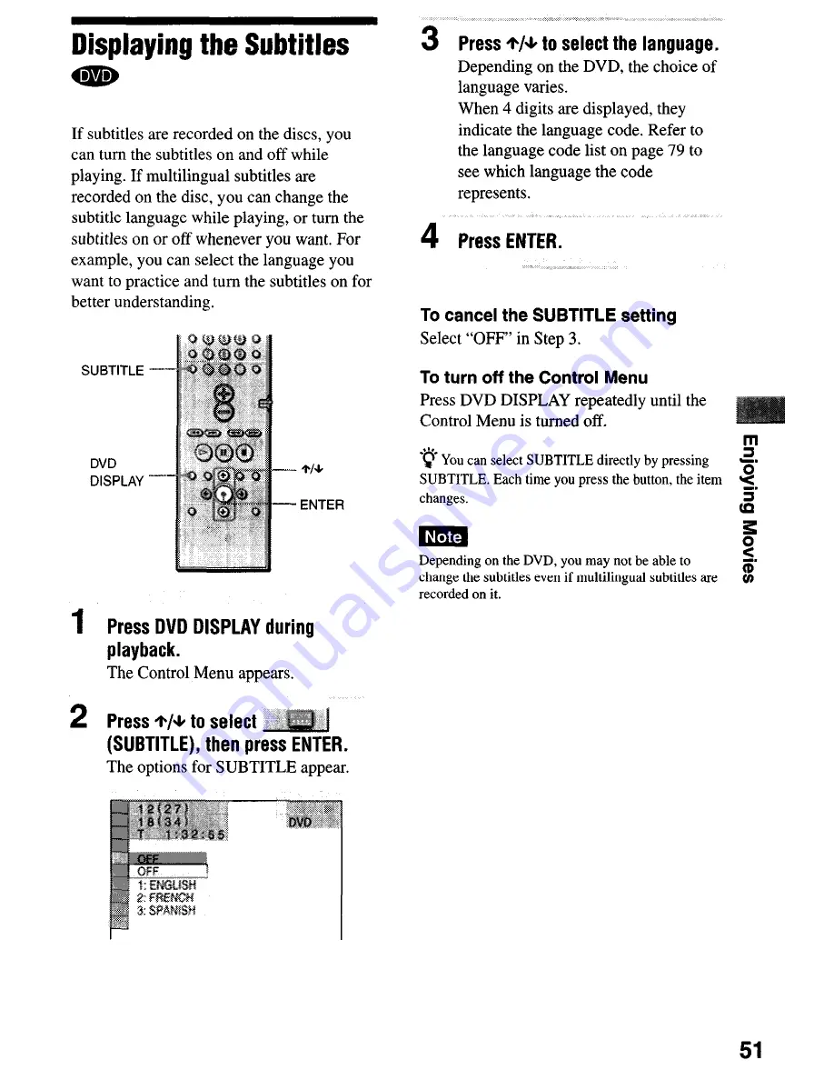 Sony DAV-S500 - Compact Av System Operating Instructions Manual Download Page 51