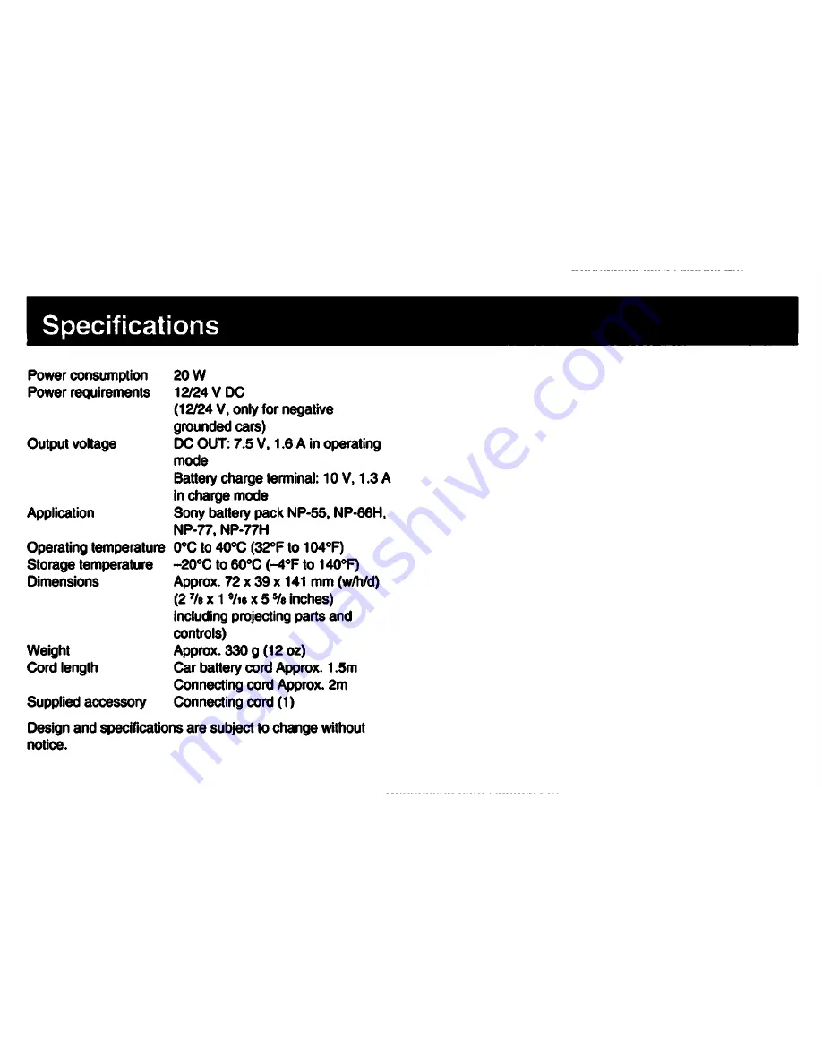 Sony DC-S10 Operating Instructions Manual Download Page 11