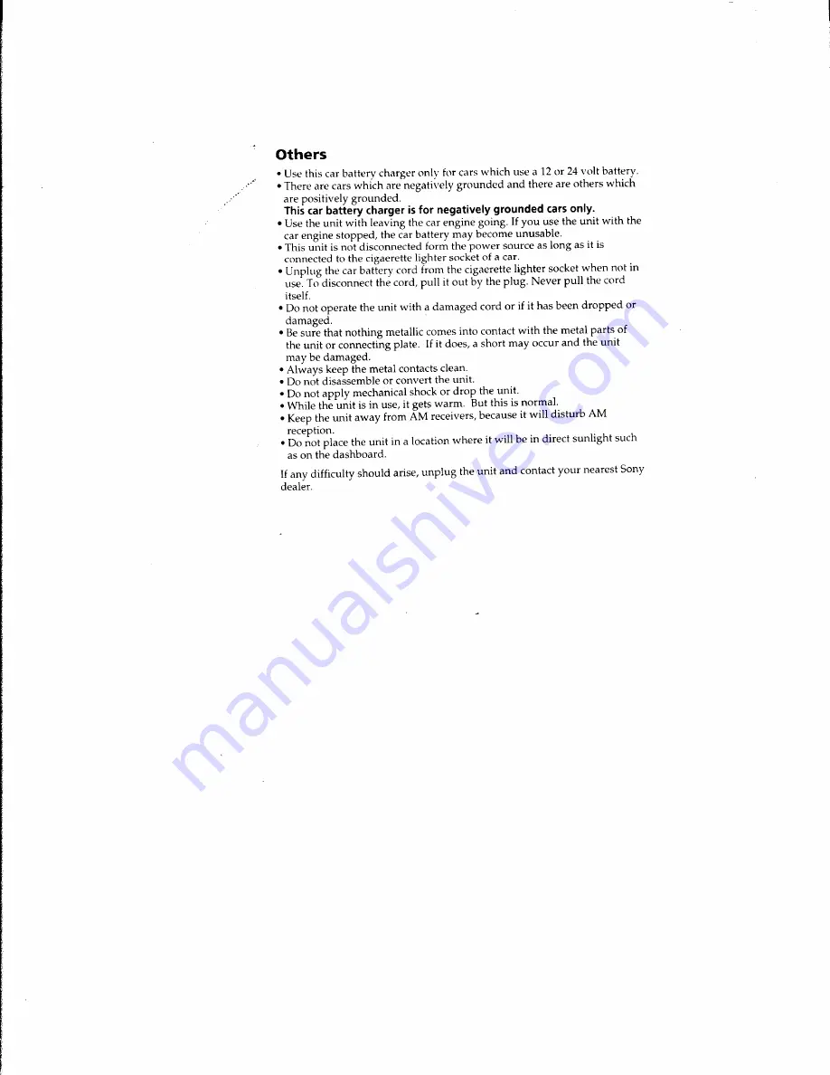 Sony DC-VQ800 Operating Instructions Manual Download Page 7