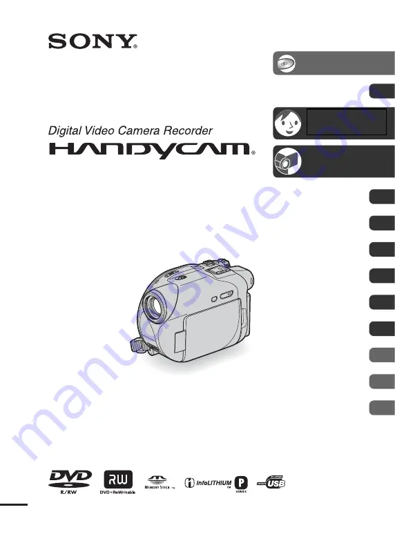 Sony DCR DVD105 - Handycam Camcorder - 680 KP Operating Manual Download Page 1