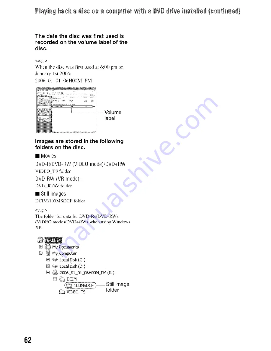 Sony DCR-DVD105 Nero Express 6 Operating Manual Download Page 62