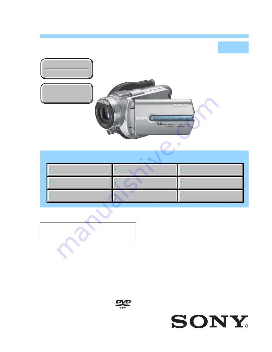 Sony DCR-DVD505 Nero Express 6 Service Manual Download Page 1