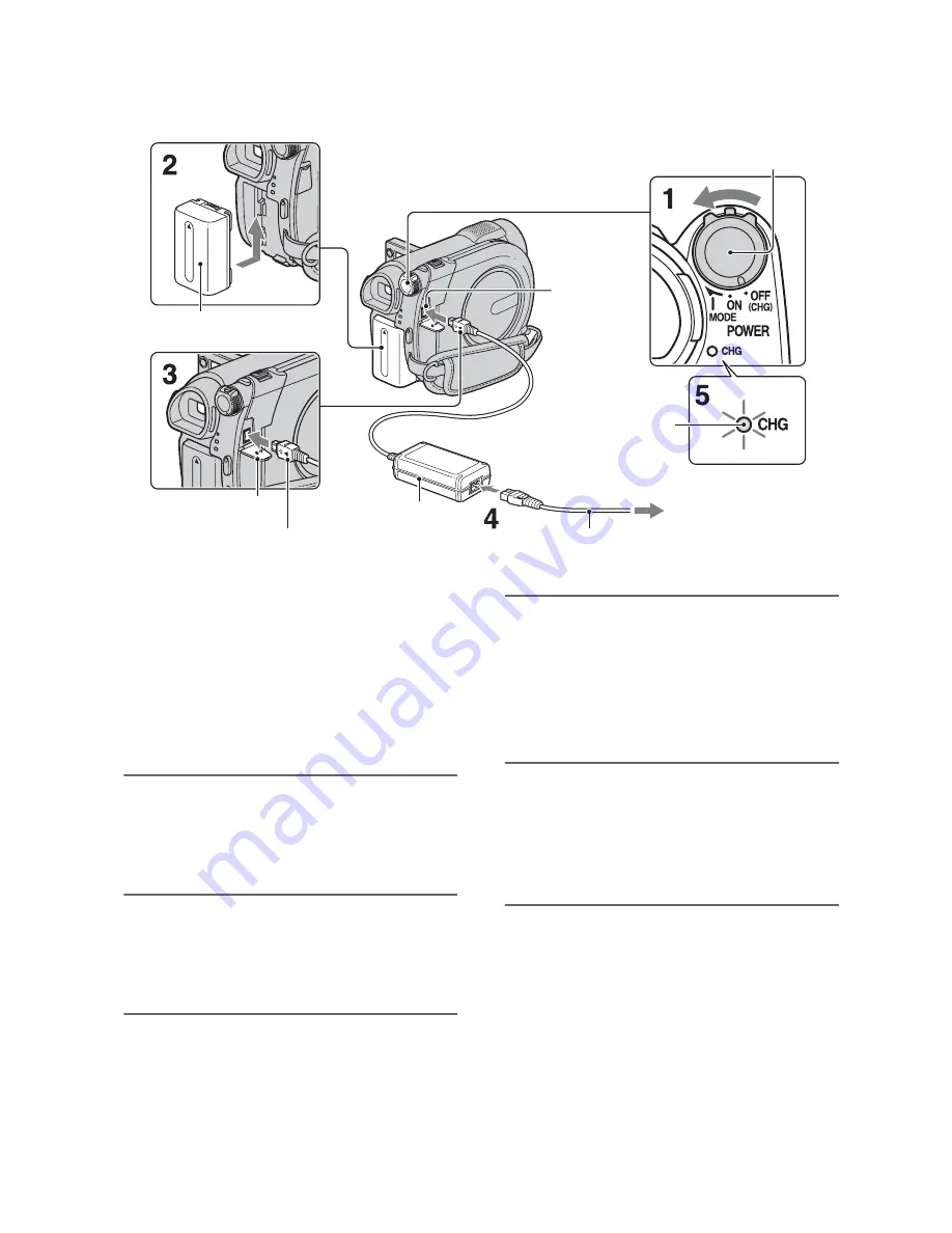 Sony DCR-DVD650 - Hybrid Dvd Camcorder Operating Manual Download Page 22