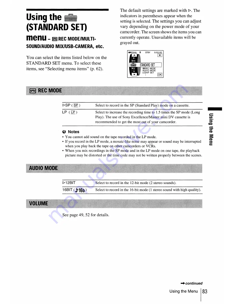 Sony dcr-hc30: DCR-HC40 Operation Manual Download Page 83