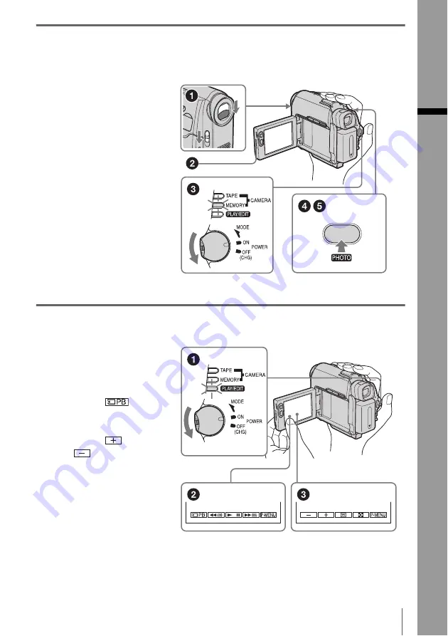 Sony DCR-HC30 - Handycam Camcorder - 680 KP Скачать руководство пользователя страница 13