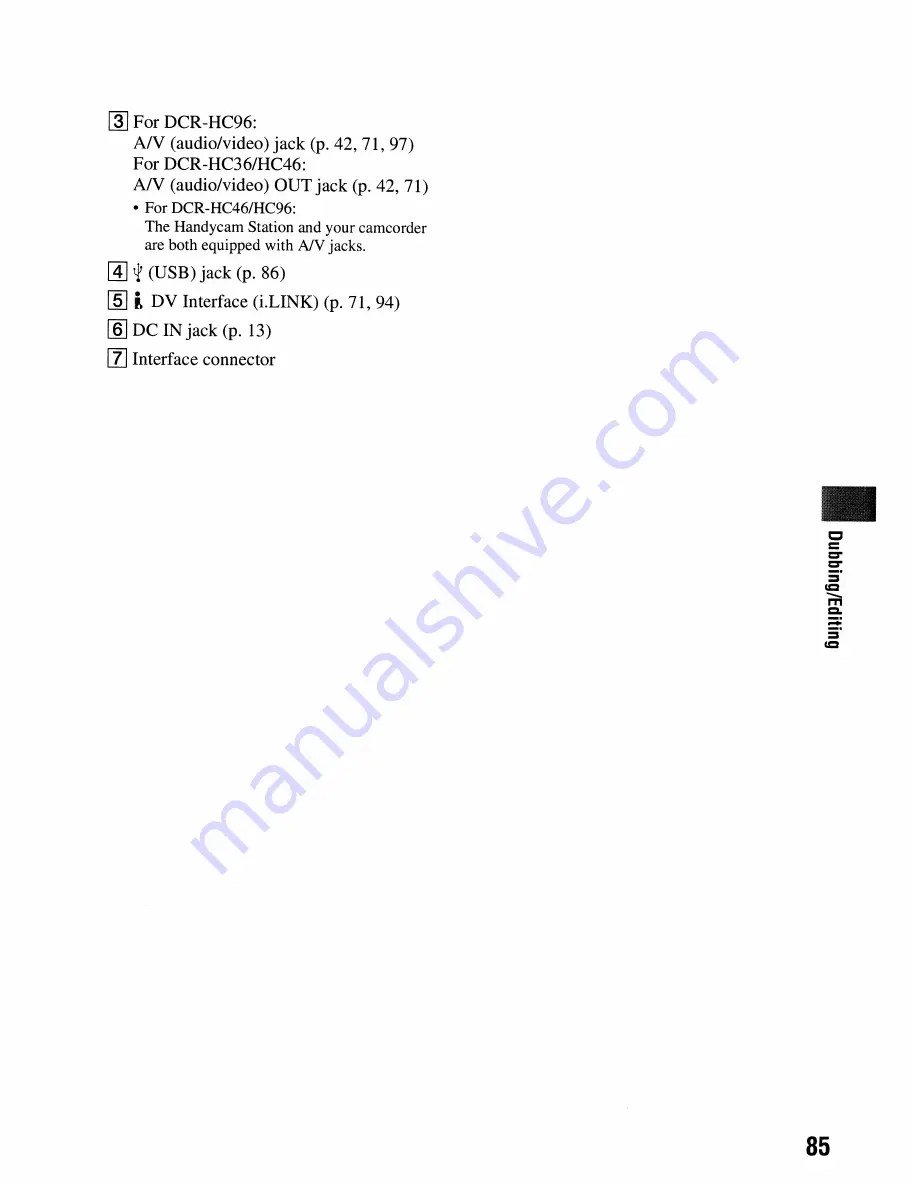 Sony DCR-HC36 - MiniDV Digital Handycam Camcorder Operating Manual Download Page 85