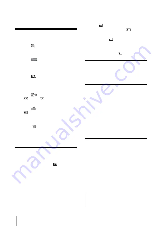 Sony DCR-PC109 - Digital Handycam Camcorder Operation Manual Download Page 8