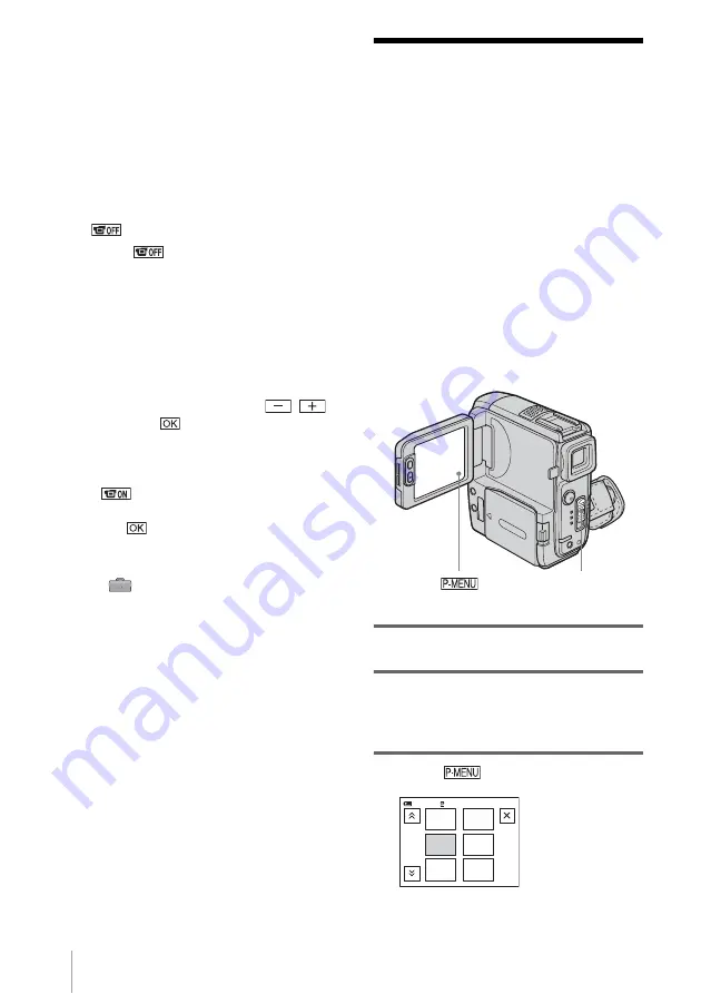 Sony DCR-PC109 - Digital Handycam Camcorder Operation Manual Download Page 22