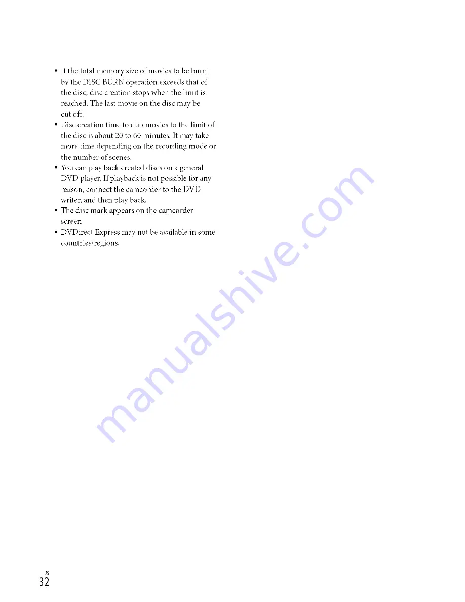 Sony DCR-SX40 Operating Manual Download Page 32