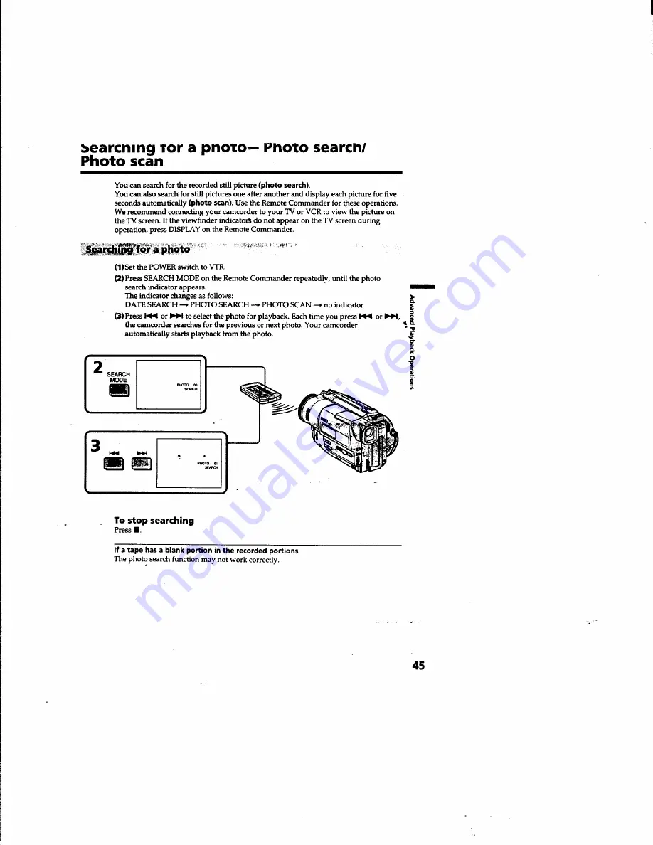 Sony DCR-TR7000 Operating Instructions Manual Download Page 45