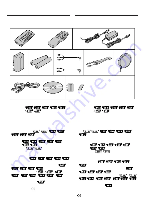 Sony DCR-TRV145E DCR-TRV147E DCR-TRV245E Operating Instructions Manual Download Page 3