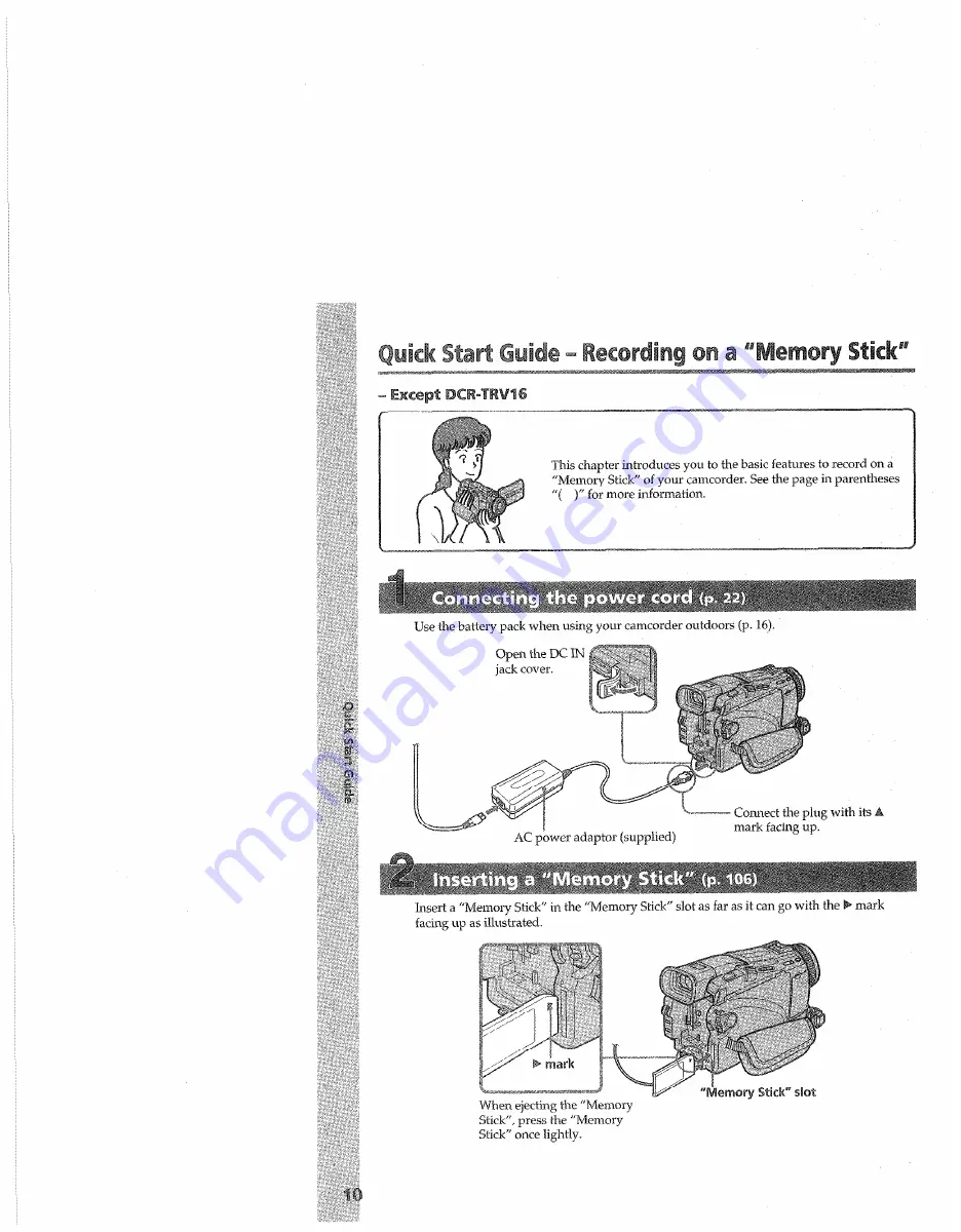 Sony DCR-TRV16, DCR-TRV18, DCR-TRV25, DCR-TRV27 Operating Instructions Manual Download Page 10