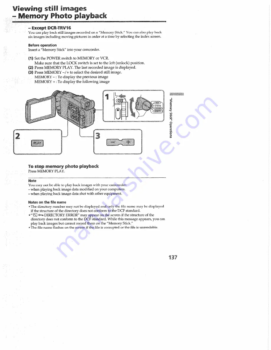 Sony DCR-TRV16, DCR-TRV18, DCR-TRV25, DCR-TRV27 Operating Instructions Manual Download Page 137